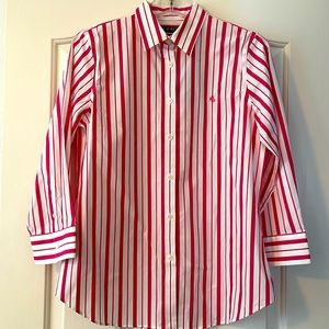 Lauren pink stripe blouse